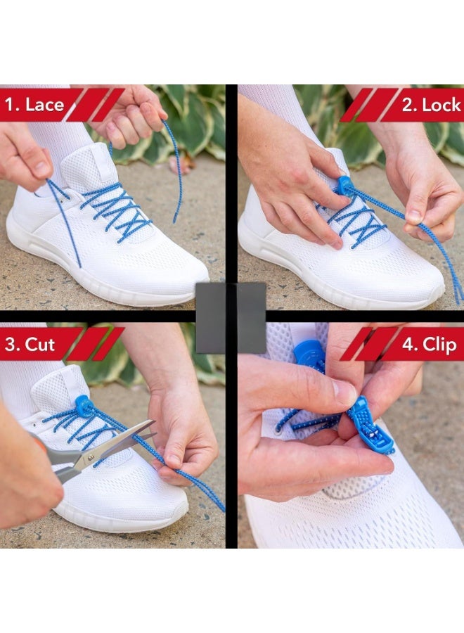 Lock Laces - Elastic No Tie Shoelaces  Fits All for Kids Adults Tieless Shoe Laces Tennis Shoes Sneakers - Image 3